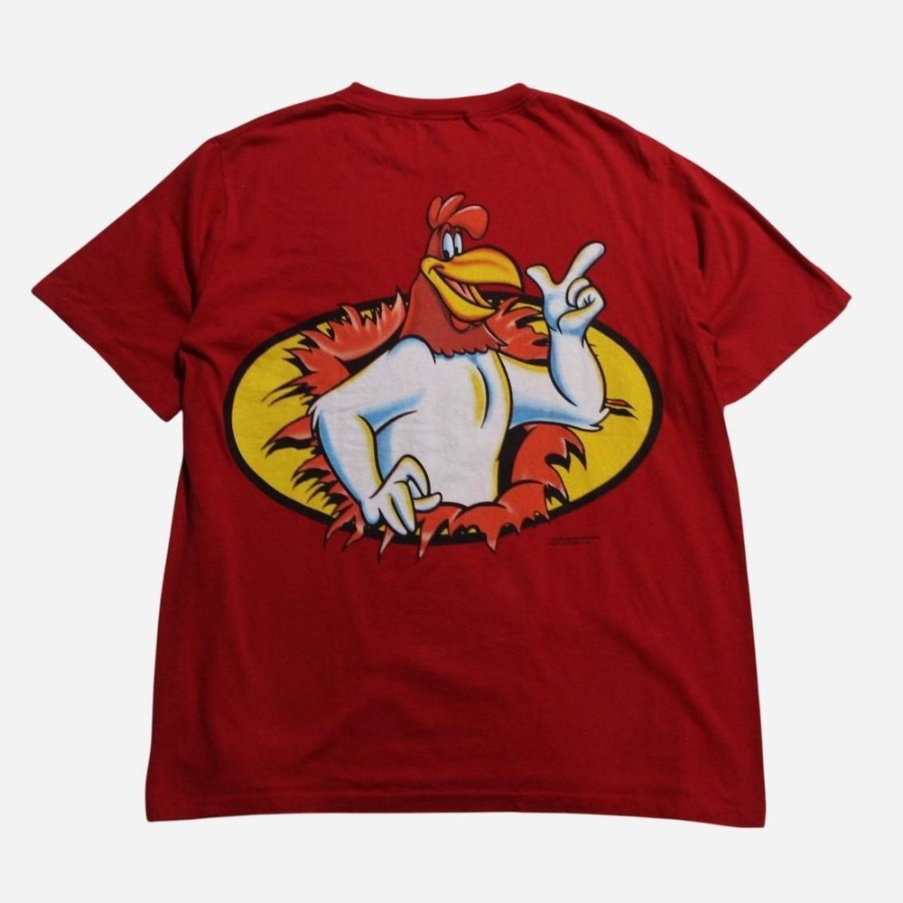 Mens Vintage 90s Skater Streetwear Comedy Foghorn Leghorn Changes Red T-shirt